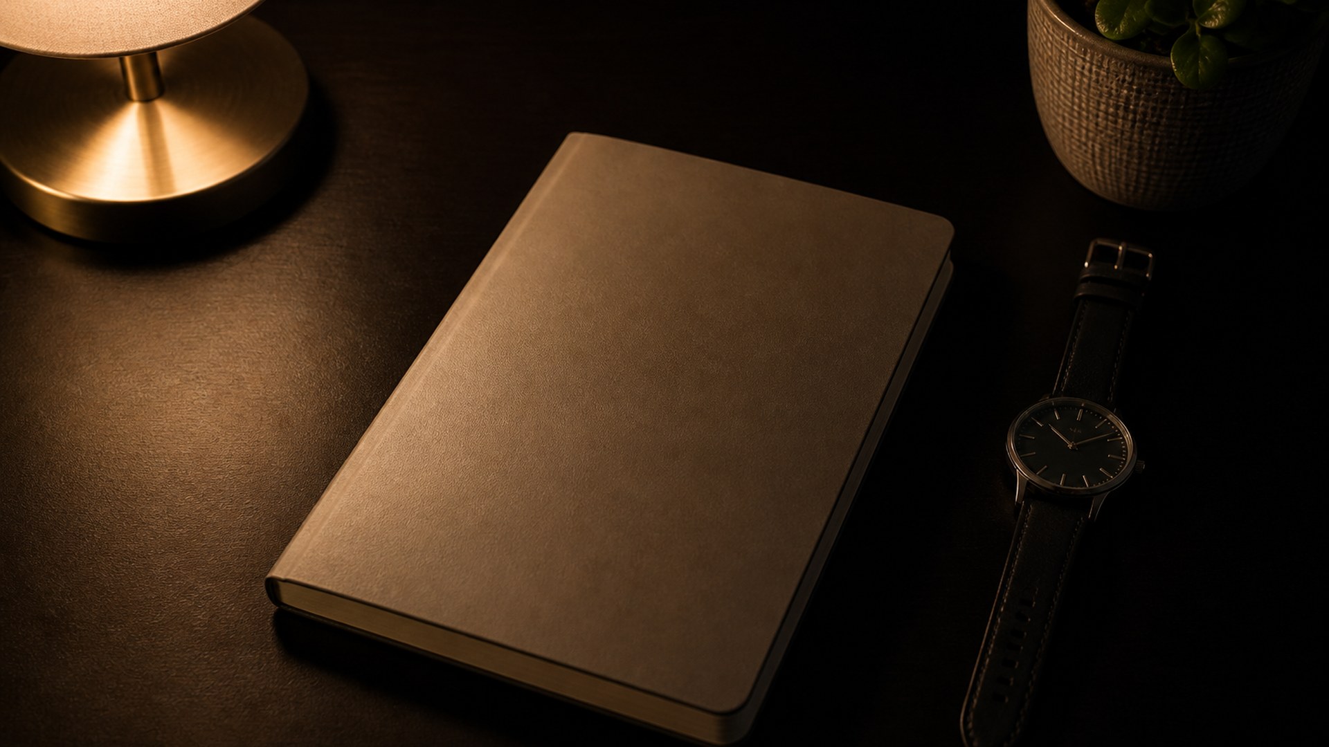 One larger paper rectangle offset from a grid of six smaller ones, faint lines of light connecting them in a dark room